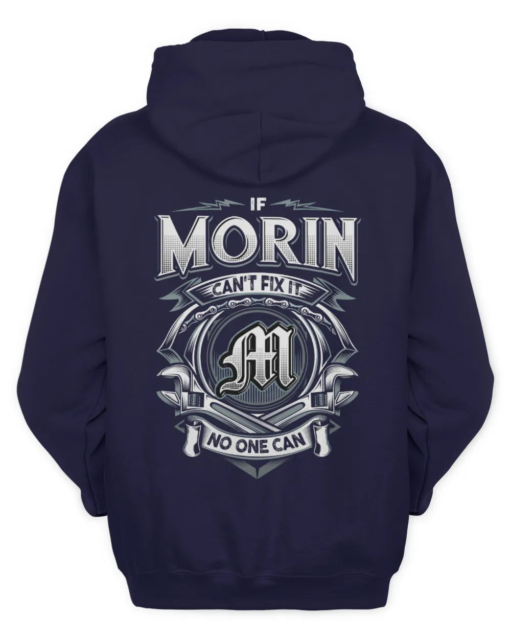 MORIN AP81-K4-626 - Personalized Ahmed Quote Apparel “If Ahmed Can't Fix It, No One Can” - Unisex Hoodie - Navy