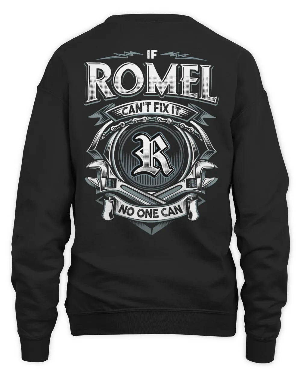 ROMEL AP81-K4-626 - Personalized Ahmed Quote Apparel “If Ahmed Can't Fix It, No One Can” - Unisex Sweatshirt - Black