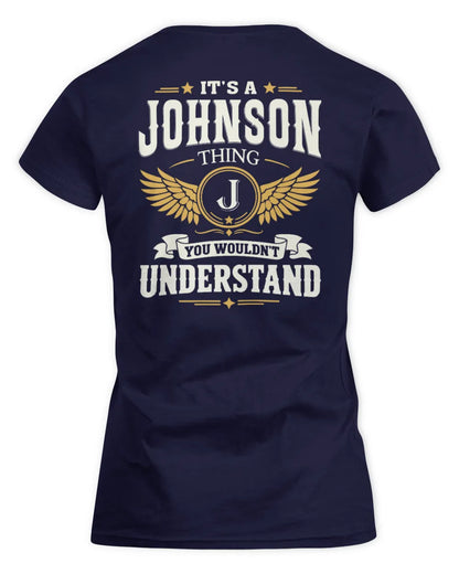 JOHNSON KT06-M008 It’s a [NAME] Thing – You Wouldn’t Understand | Personalized Vintage T-Shirt - Women's Standard T-Shirt - Navy