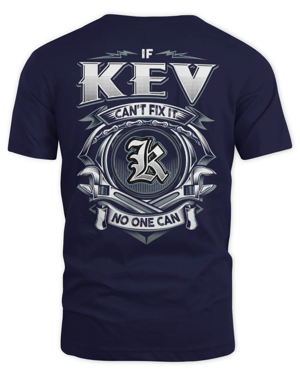 KEV AP81-K4-626 - Personalized Ahmed Quote Apparel “If Ahmed Can't Fix It, No One Can” - Unisex Standard T-Shirt - Navy