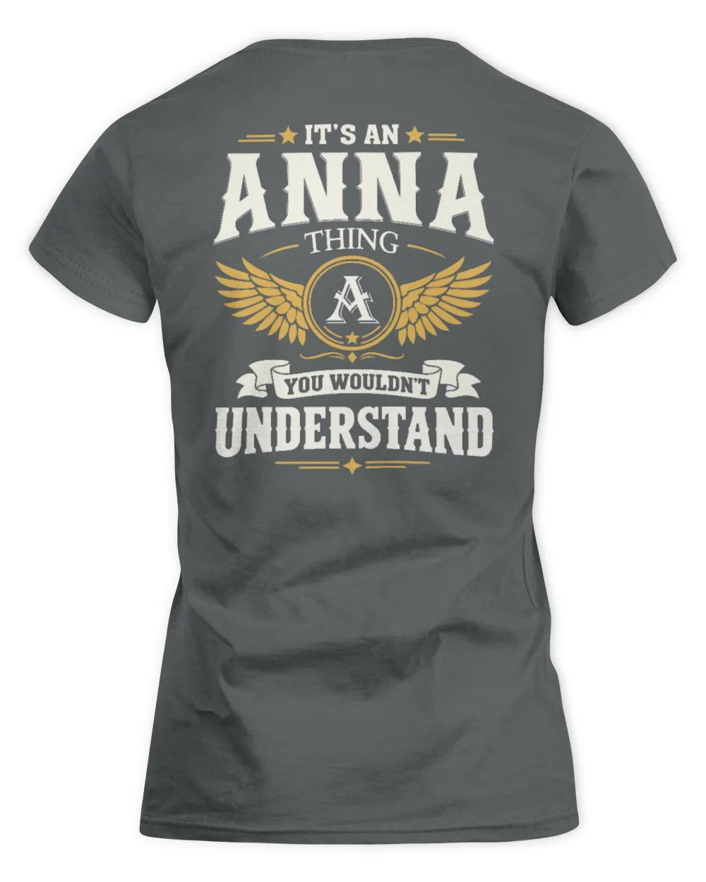 ANNA KT06-M008 It’s a [NAME] Thing – You Wouldn’t Understand | Personalized Vintage T-Shirt - Women's Standard T-Shirt - Charcoal
