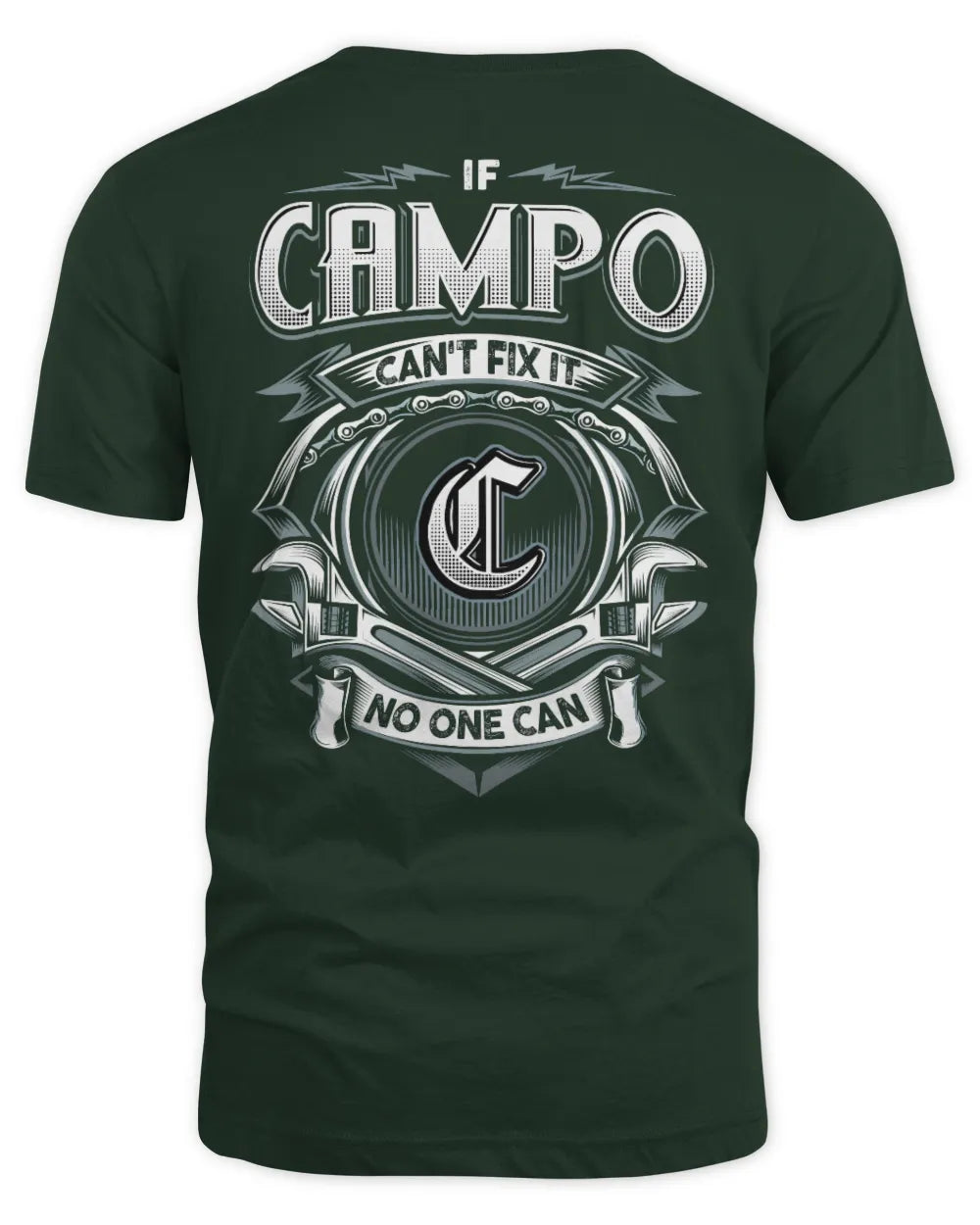 CAMPO AP81-K4-626 - Personalized Ahmed Quote Apparel “If Ahmed Can't Fix It, No One Can” - Unisex Standard T-Shirt - Forest Green