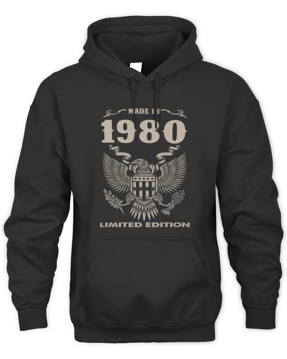 1980 HH89-K2 – Classic Birth Year Limited Edition T-Shirt - Unisex Hoodie - Black