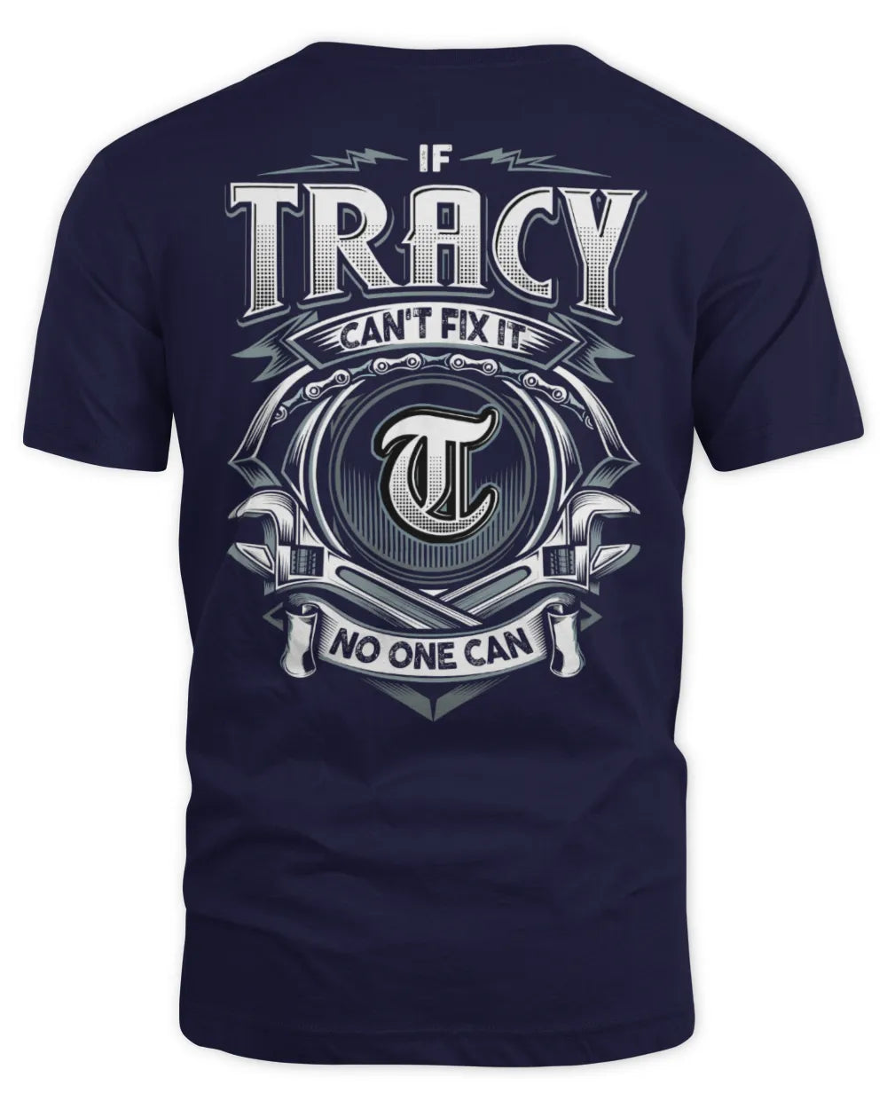 TRACY AP81-K4-626 - Personalized Ahmed Quote Apparel “If Ahmed Can't Fix It, No One Can” - Unisex Standard T-Shirt - Navy