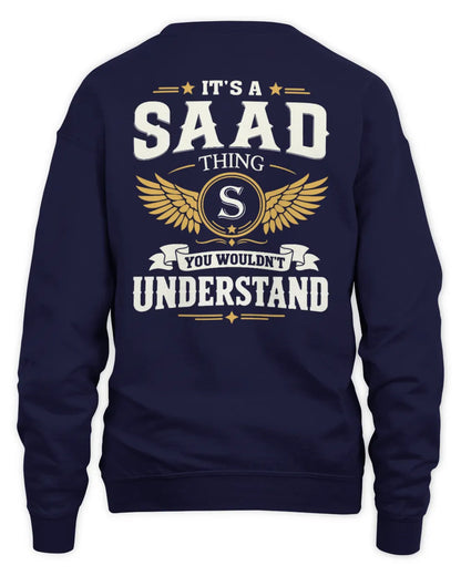 SAAD KT06-M008 It’s a [NAME] Thing – You Wouldn’t Understand | Personalized Vintage T-Shirt - Unisex Sweatshirt - Navy