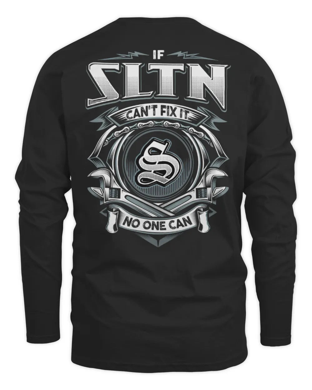 SLTN AP81-K4-626 - Personalized Ahmed Quote Apparel “If Ahmed Can't Fix It, No One Can” - Men's Long Sleeved T-Shirt - Black