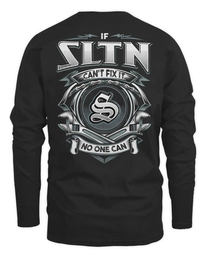 SLTN AP81-K4-626 - Personalized Ahmed Quote Apparel “If Ahmed Can't Fix It, No One Can” - Men's Long Sleeved T-Shirt - Black