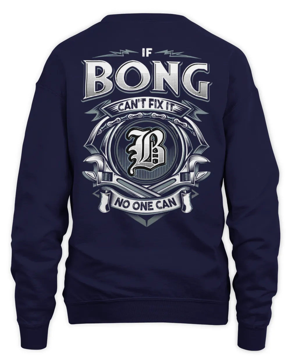 BONG AP81-K4-626 - Personalized Ahmed Quote Apparel “If Ahmed Can't Fix It, No One Can” - Unisex Sweatshirt - Navy