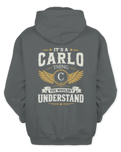 CARLO KT06-M008 It’s a [NAME] Thing – You Wouldn’t Understand | Personalized Vintage T-Shirt - Unisex Hoodie - Charcoal