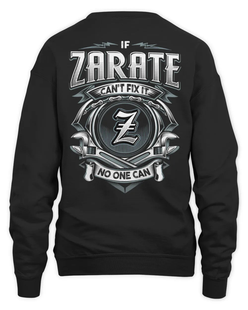 ZARATE AP81-K4-626 - Personalized Ahmed Quote Apparel “If Ahmed Can't Fix It, No One Can” - Unisex Sweatshirt - Black