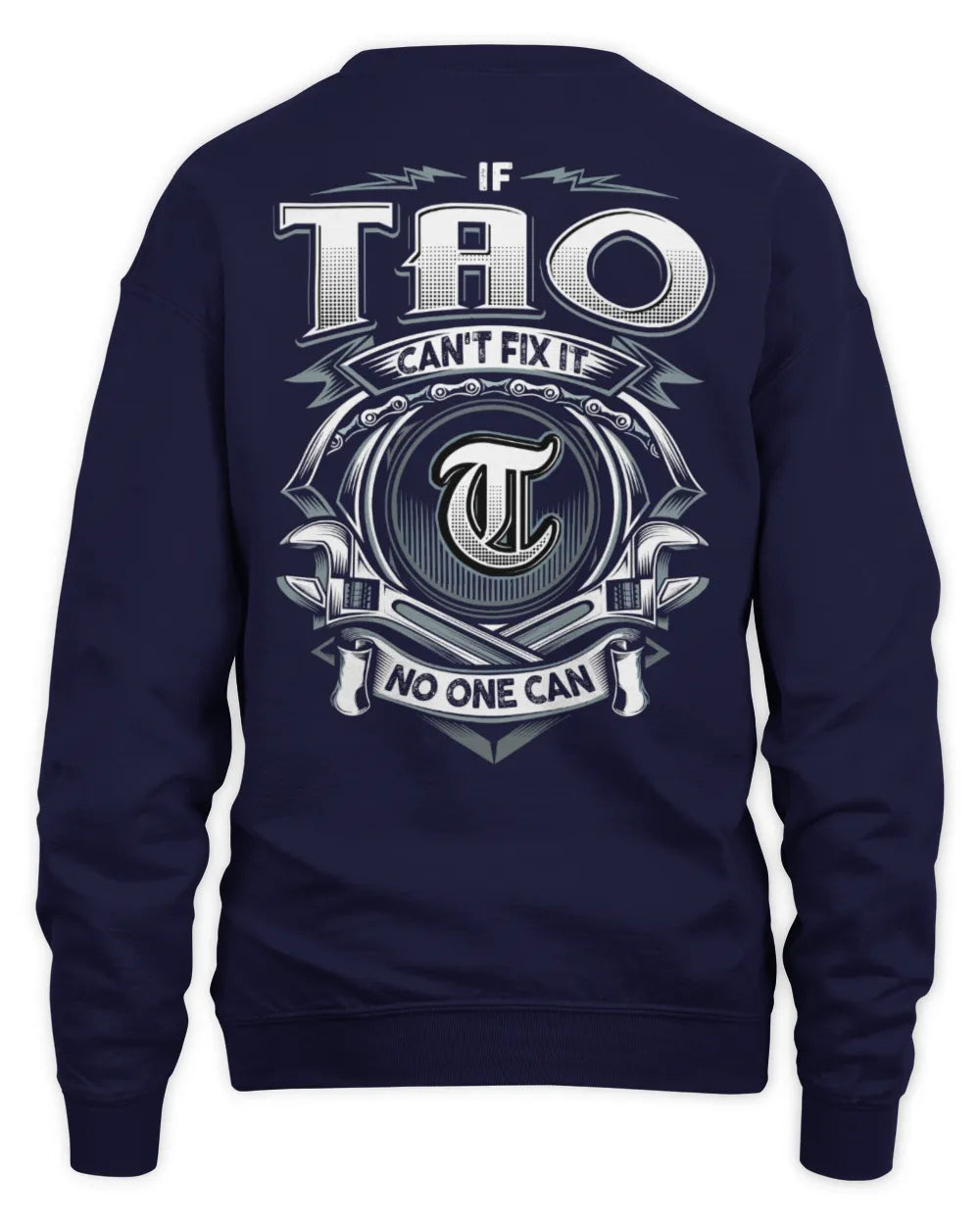 TAO AP81-K4-626 - Personalized Ahmed Quote Apparel “If Ahmed Can't Fix It, No One Can” - Unisex Sweatshirt - Navy