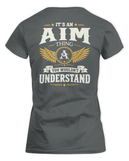 AIM KT06-M008 It’s a [NAME] Thing – You Wouldn’t Understand | Personalized Vintage T-Shirt - Women's Standard T-Shirt - Charcoal