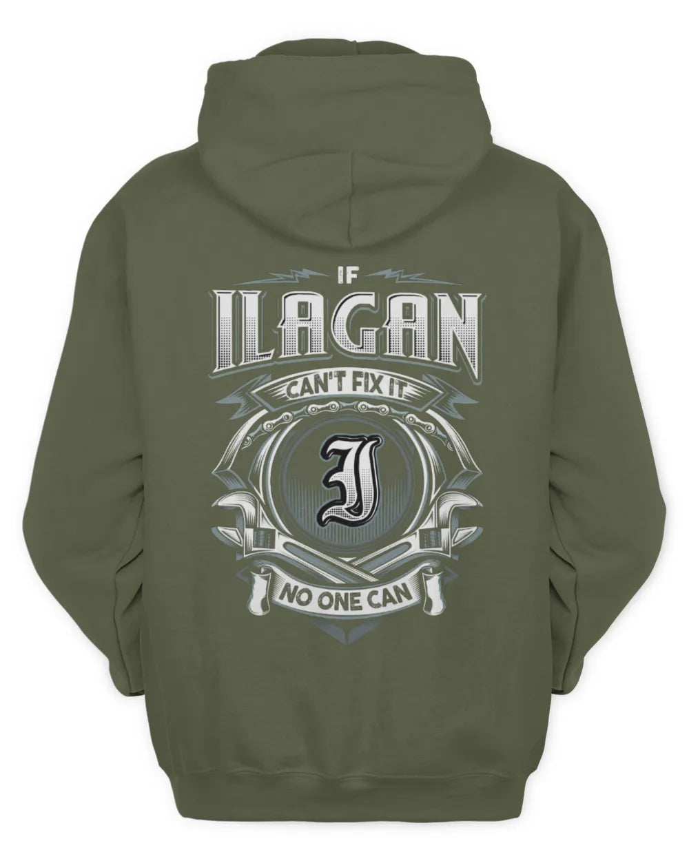 ILAGAN AP81-K4-626 - Personalized Ahmed Quote Apparel “If Ahmed Can't Fix It, No One Can” - Unisex Hoodie - Military Green