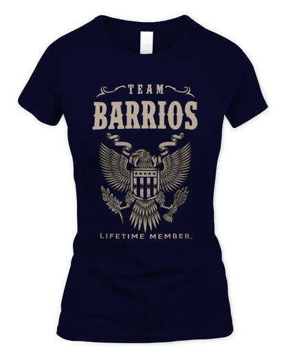 BARRIOS TP06-K82 – Personalized Classic Style Apparel “Team NAME Lifetime Member” - Women's Standard T-Shirt - Navy