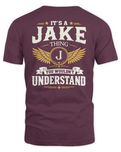 JAKE KT06-M008 It’s a [NAME] Thing – You Wouldn’t Understand | Personalized Vintage T-Shirt - Unisex Standard T-Shirt - Maroon