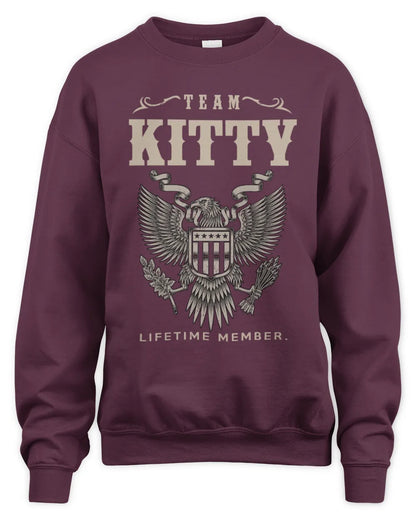 KITTY TP06-K82 – Personalized Classic Style Apparel “Team NAME Lifetime Member” - Unisex Sweatshirt - Maroon