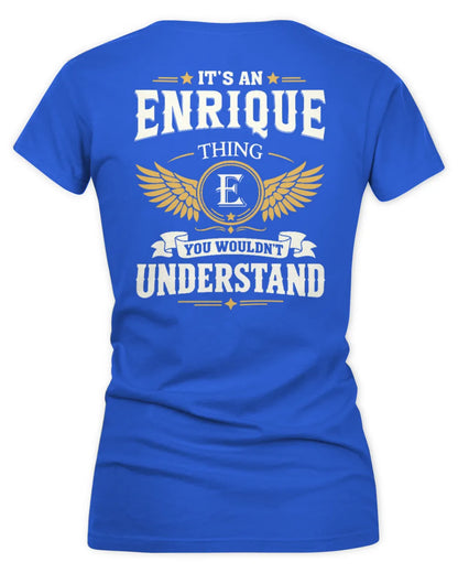 ENRIQUE KT06-M008 It’s a [NAME] Thing – You Wouldn’t Understand | Personalized Vintage T-Shirt - Women's V-Neck T-Shirt - Royal