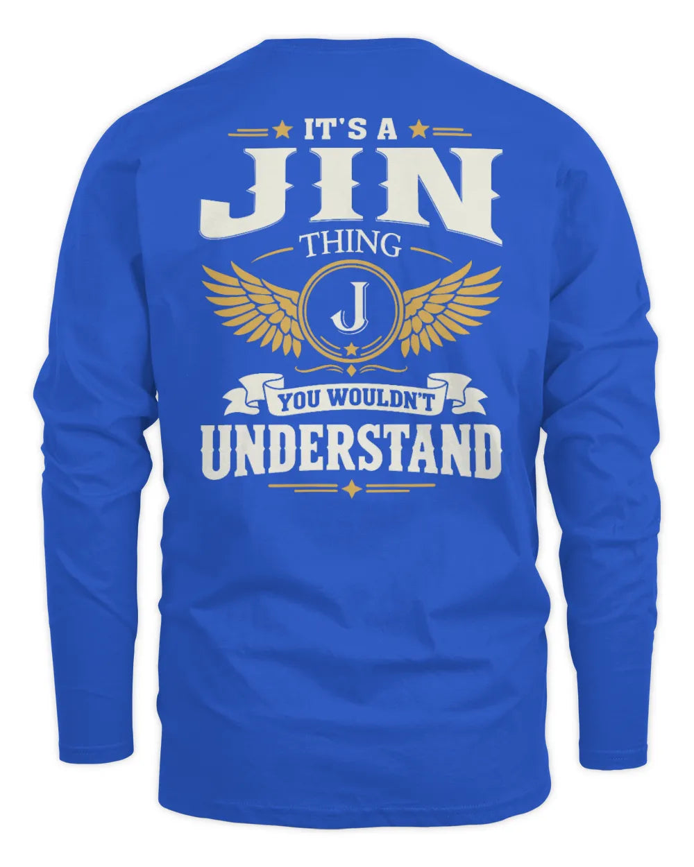 JIN KT06-M008 It’s a [NAME] Thing – You Wouldn’t Understand | Personalized Vintage T-Shirt - Men's Long Sleeved T-Shirt - Royal