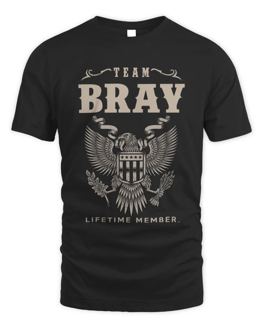 BRAY TP06-K82 – Personalized Classic Style Apparel “Team NAME Lifetime Member” - Unisex Standard T-Shirt - Black