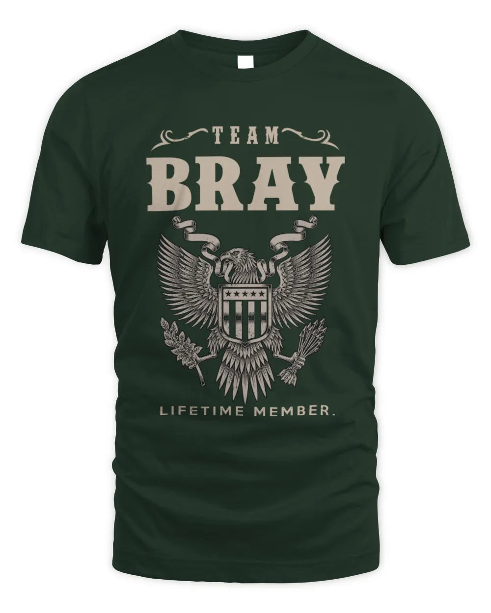 BRAY TP06-K82 – Personalized Classic Style Apparel “Team NAME Lifetime Member” - Unisex Standard T-Shirt - Forest Green