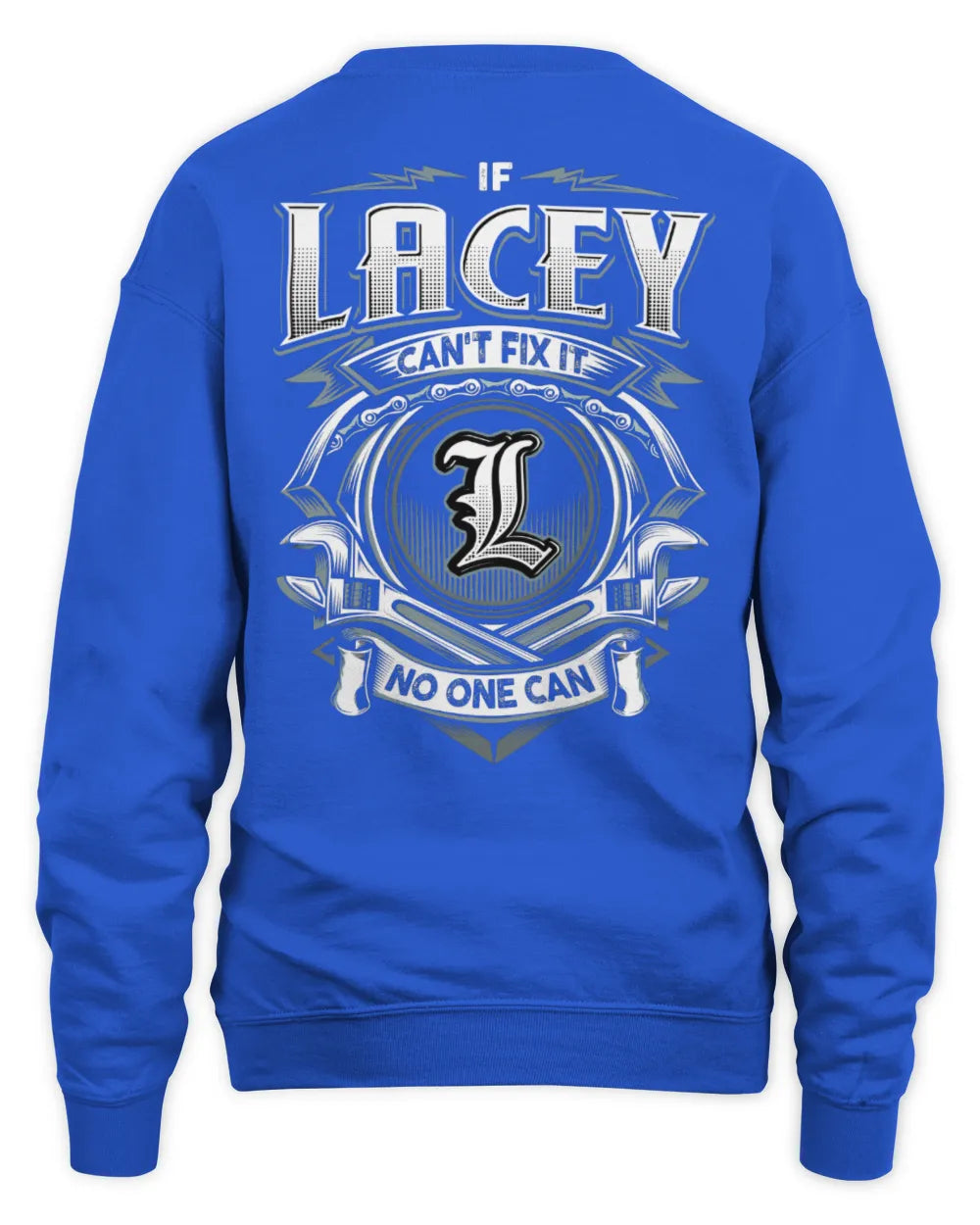 LACEY AP81-K4-626 - Personalized Ahmed Quote Apparel “If Ahmed Can't Fix It, No One Can” - Unisex Sweatshirt - Royal