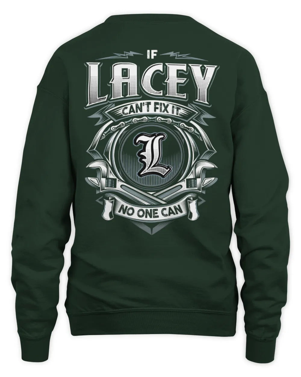 LACEY AP81-K4-626 - Personalized Ahmed Quote Apparel “If Ahmed Can't Fix It, No One Can” - Unisex Sweatshirt - Forest Green