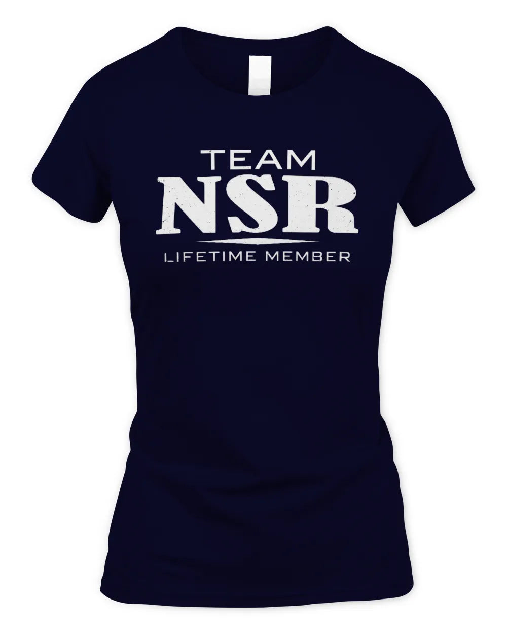 NSR BL62-K4-128 - Personalized “Team NAME Lifetime Member” - Women's Standard T-Shirt - Navy