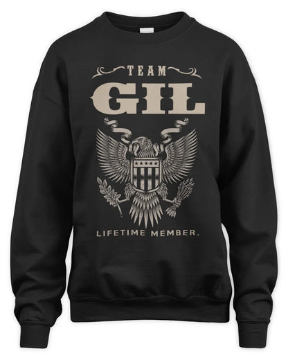 GIL TP06-K82 – Personalized Classic Style Apparel “Team NAME Lifetime Member” - Unisex Sweatshirt - Black