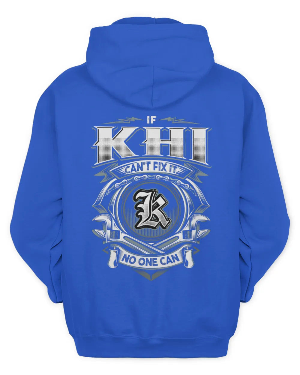 KHI AP81-K4-626 - Personalized Ahmed Quote Apparel “If Ahmed Can't Fix It, No One Can” - Unisex Hoodie - Royal