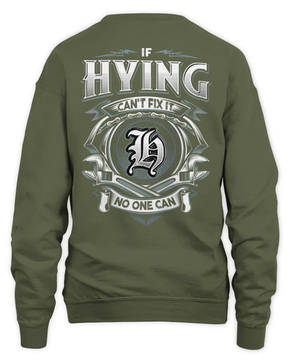 HYING AP81-K4-626 - Personalized Ahmed Quote Apparel “If Ahmed Can't Fix It, No One Can” - Unisex Sweatshirt - Military Green