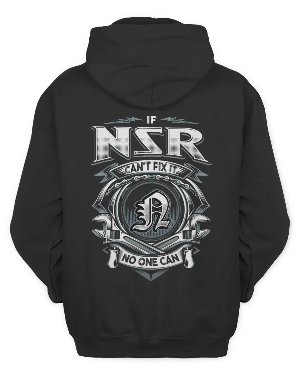NSR AP81-K4-626 - Personalized Ahmed Quote Apparel “If Ahmed Can't Fix It, No One Can” - Unisex Hoodie - Black