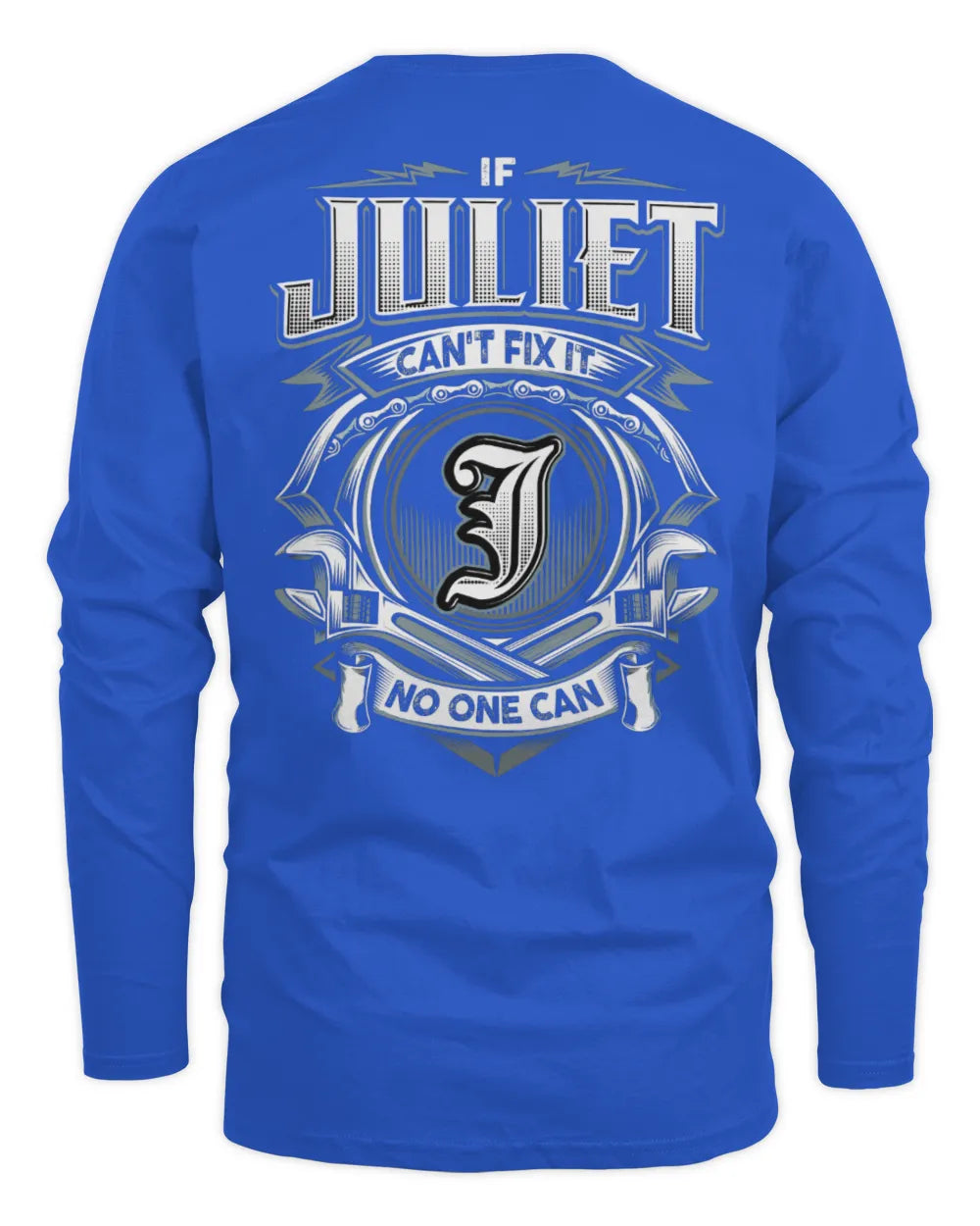 JULIET AP81-K4-626 - Personalized Ahmed Quote Apparel “If Ahmed Can't Fix It, No One Can” - Men's Long Sleeved T-Shirt - Royal