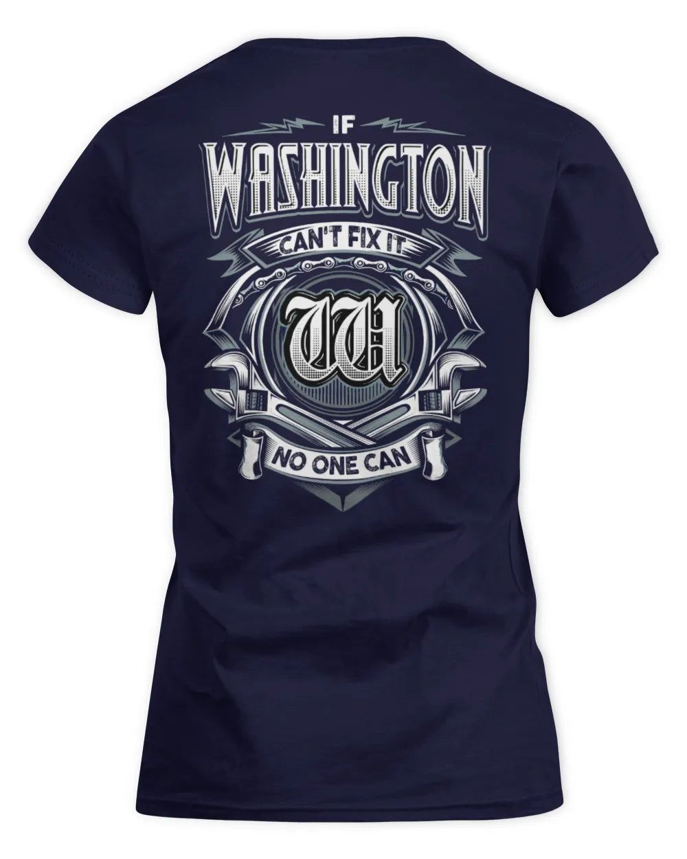 WASHINGTON AP81-K4-626 - Personalized Ahmed Quote Apparel “If Ahmed Can't Fix It, No One Can” - Women's Standard T-Shirt - Navy
