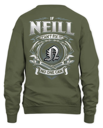NEILL AP81-K4-626 - Personalized Ahmed Quote Apparel “If Ahmed Can't Fix It, No One Can” - Unisex Sweatshirt - Military Green