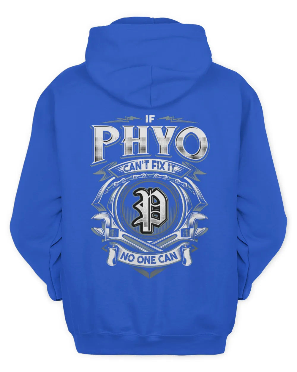 PHYO AP81-K4-626 - Personalized Ahmed Quote Apparel “If Ahmed Can't Fix It, No One Can” - Unisex Hoodie - Royal