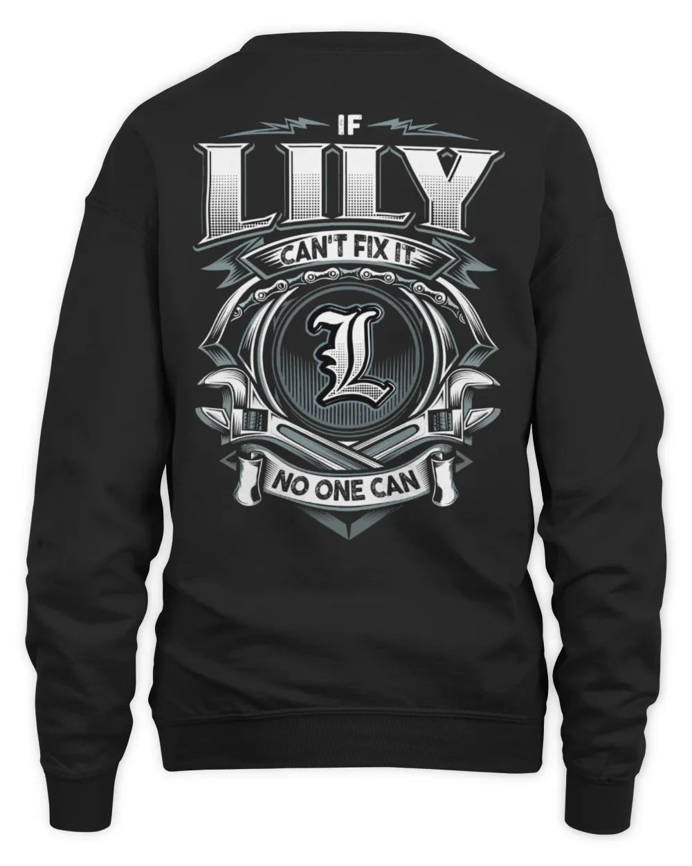 LILY AP81-K4-626 - Personalized Ahmed Quote Apparel “If Ahmed Can't Fix It, No One Can” - Unisex Sweatshirt - Black