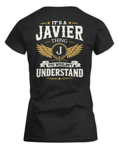 JAVIER KT06-M008 It’s a [NAME] Thing – You Wouldn’t Understand | Personalized Vintage T-Shirt - Women's Standard T-Shirt - Black