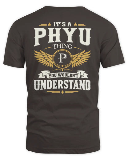 PHYU KT06-M008 It’s a [NAME] Thing – You Wouldn’t Understand | Personalized Vintage T-Shirt - Unisex Standard T-Shirt - Dark Chocolate