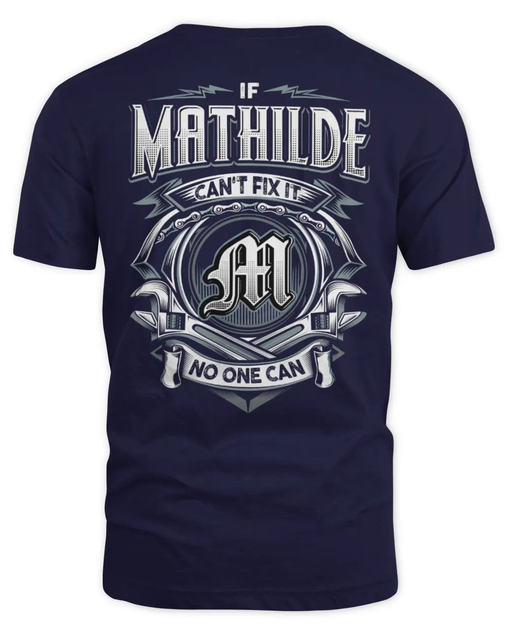 MATHILDE AP81-K4-626 - Personalized Ahmed Quote Apparel “If Ahmed Can't Fix It, No One Can” - Unisex Standard T-Shirt - Navy