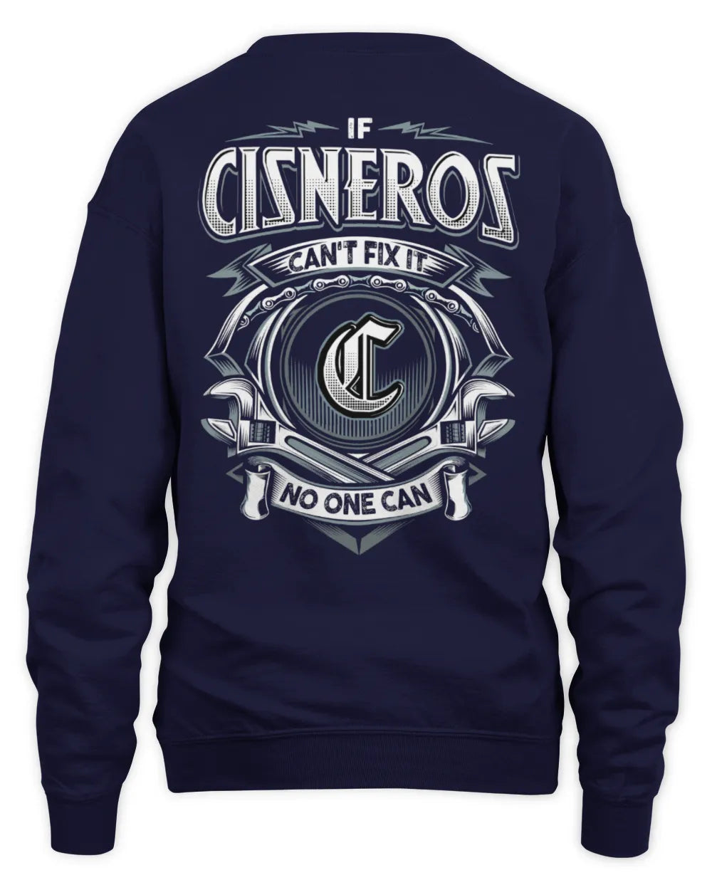 CISNEROS AP81-K4-626 - Personalized Ahmed Quote Apparel “If Ahmed Can't Fix It, No One Can” - Unisex Sweatshirt - Navy