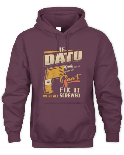 DATU TP22-K4-228 - Personalized Handyman T-Shirt “If AARON Can’t Fix It, We’re All Screwed” - Unisex Hoodie - Maroon