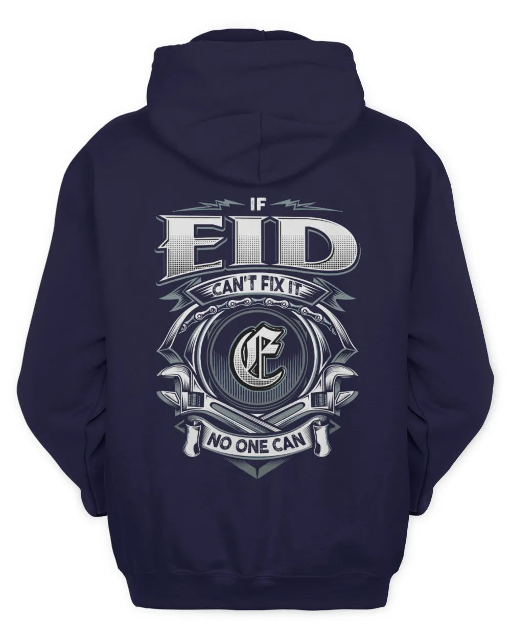 EID AP81-K4-626 - Personalized Ahmed Quote Apparel “If Ahmed Can't Fix It, No One Can” - Unisex Hoodie - Navy