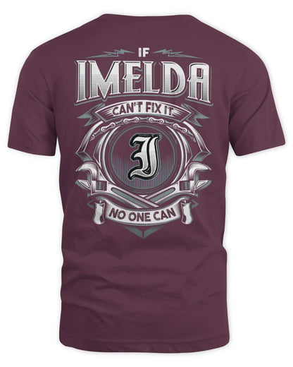 IMELDA AP81-K4-626 - Personalized Ahmed Quote Apparel “If Ahmed Can't Fix It, No One Can” - Unisex Standard T-Shirt - Maroon