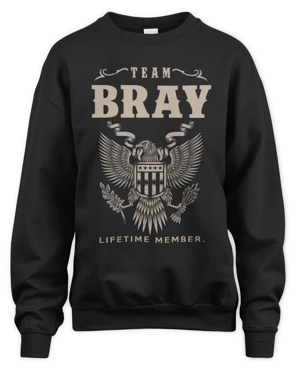 BRAY TP06-K82 – Personalized Classic Style Apparel “Team NAME Lifetime Member” - Unisex Sweatshirt - Black