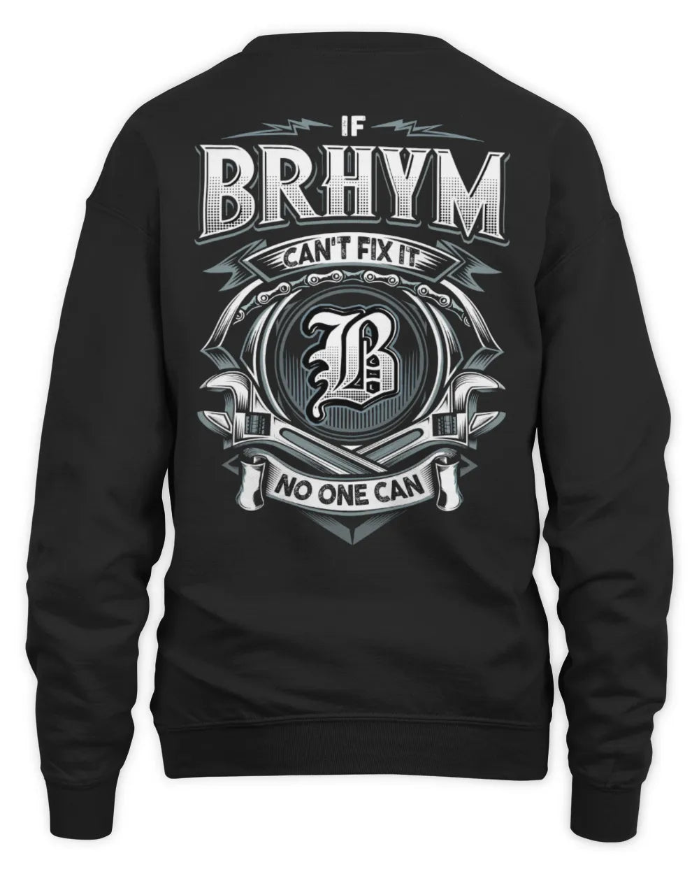 BRHYM AP81-K4-626 - Personalized Ahmed Quote Apparel “If Ahmed Can't Fix It, No One Can” - Unisex Sweatshirt - Black
