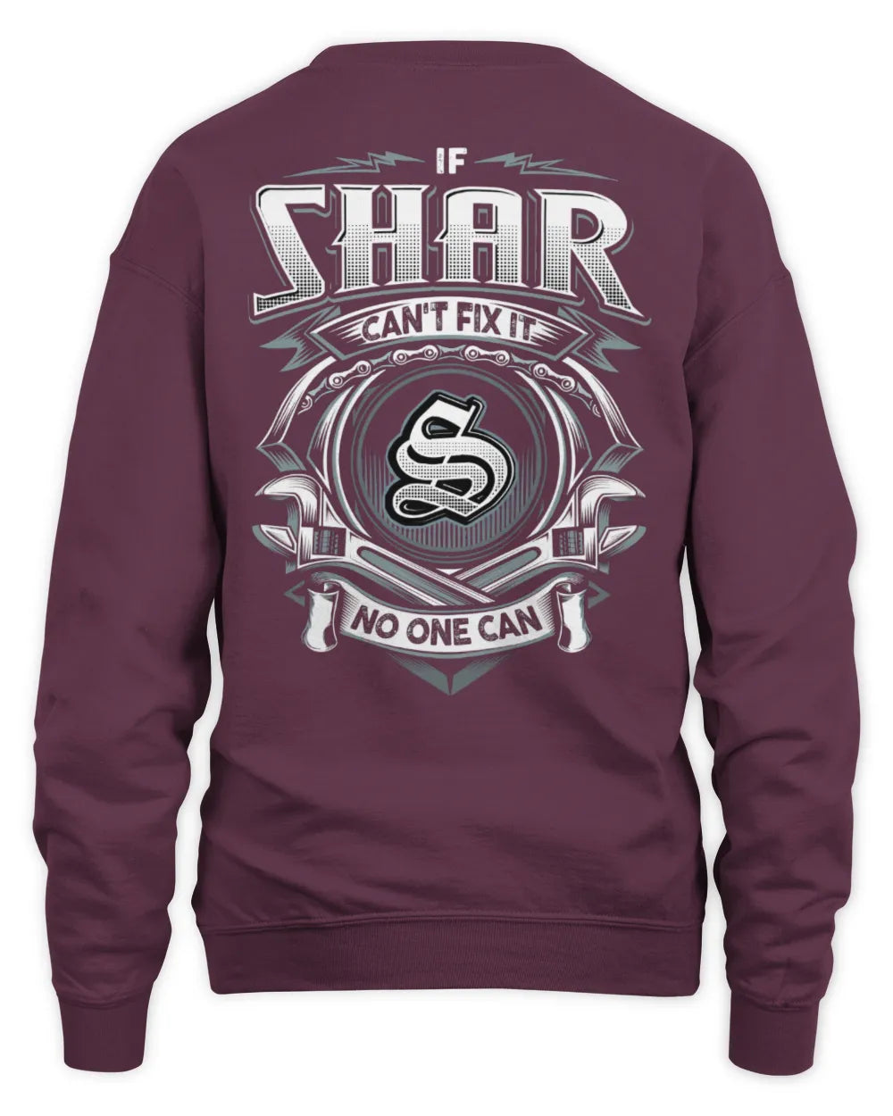 SHAR AP81-K4-626 - Personalized Ahmed Quote Apparel “If Ahmed Can't Fix It, No One Can” - Unisex Sweatshirt - Maroon