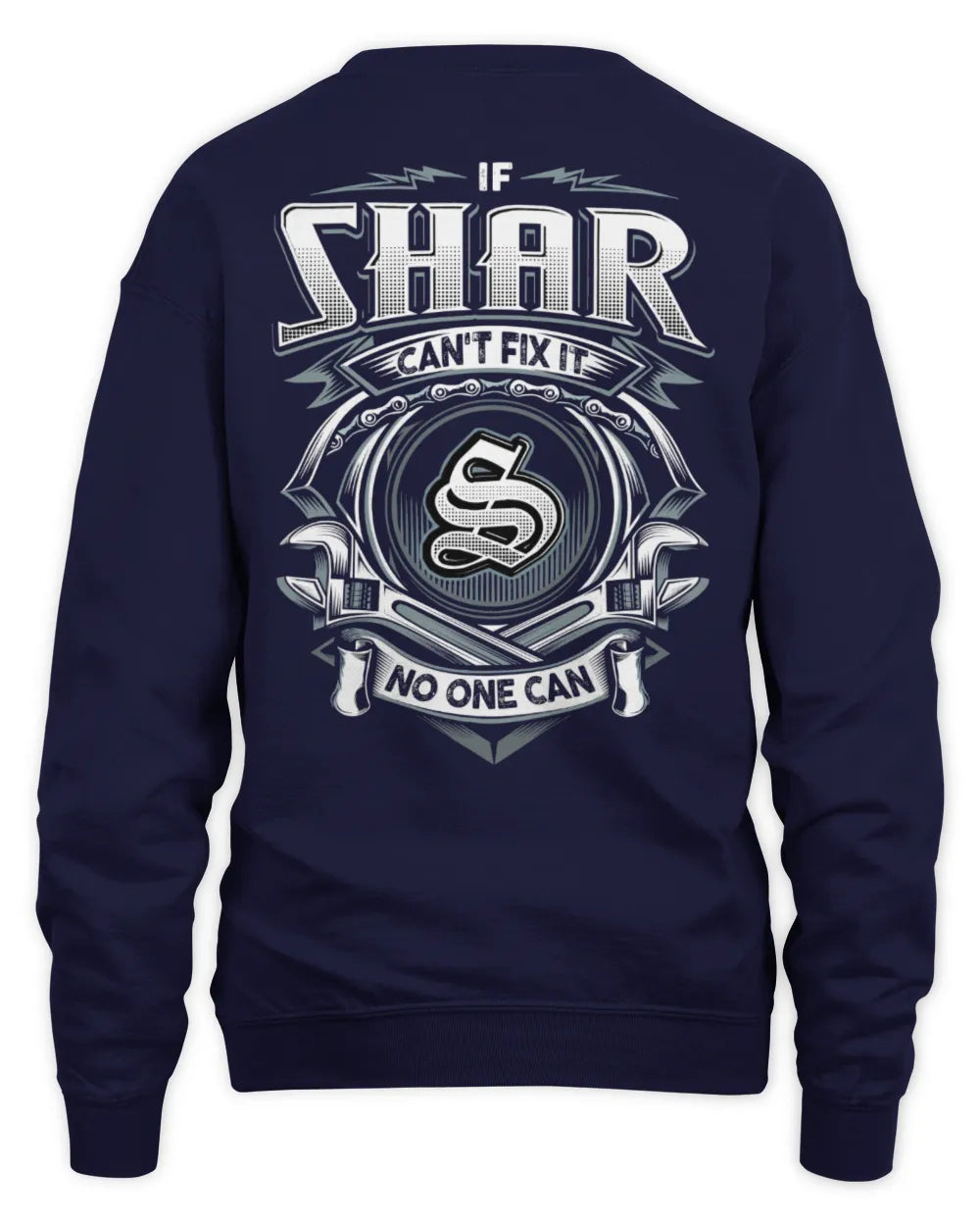 SHAR AP81-K4-626 - Personalized Ahmed Quote Apparel “If Ahmed Can't Fix It, No One Can” - Unisex Sweatshirt - Navy