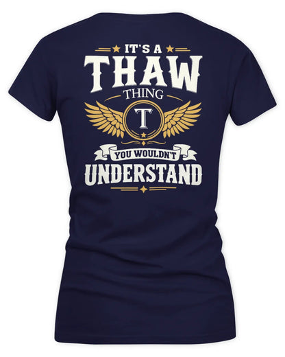 THAW KT06-M008 It’s a [NAME] Thing – You Wouldn’t Understand | Personalized Vintage T-Shirt - Women's V-Neck T-Shirt - Navy