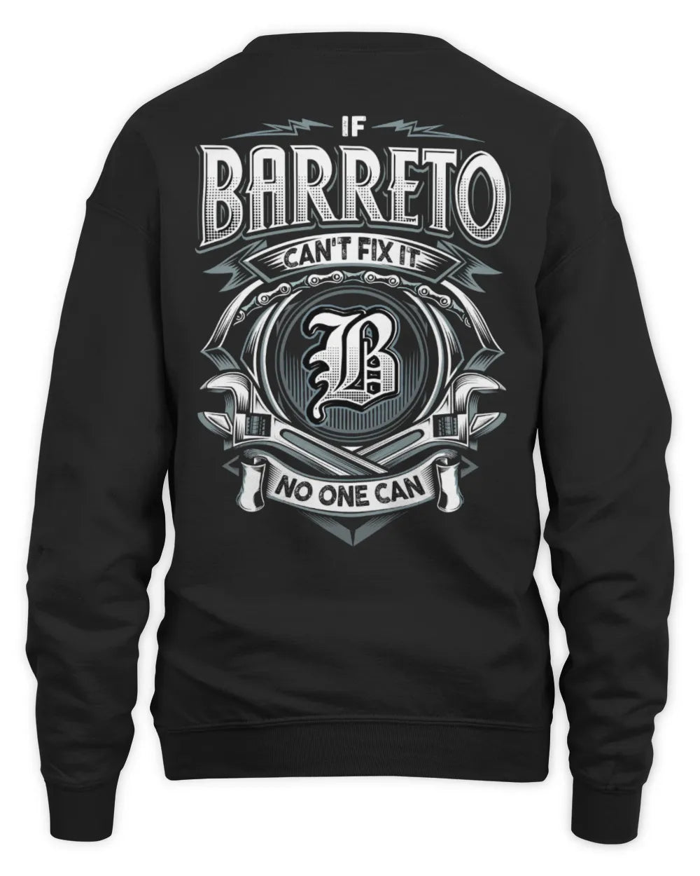 BARRETO AP81-K4-626 - Personalized Ahmed Quote Apparel “If Ahmed Can't Fix It, No One Can” - Unisex Sweatshirt - Black