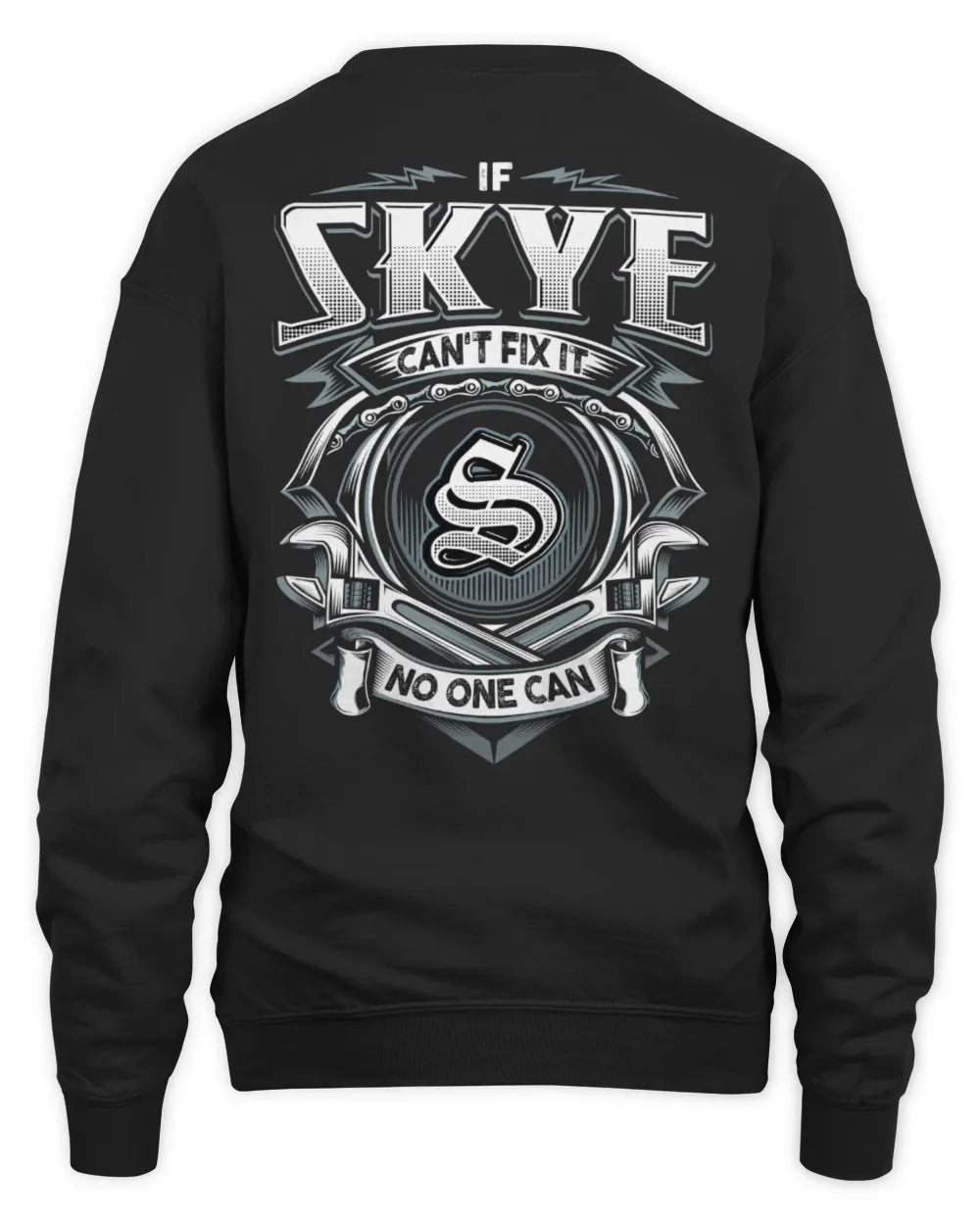 SKYE AP81-K4-626 - Personalized Ahmed Quote Apparel “If Ahmed Can't Fix It, No One Can” - Unisex Sweatshirt - Black